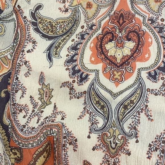 NYGARD COLLECTION Abstract Floral Paisley Vintage Style Silk Skirt Size 14P - Picture 8 of 8